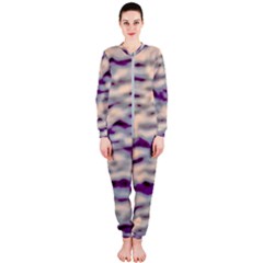 Orange  Waves Abstract Series No1 Onepiece Jumpsuit (ladies)  by DimitriosArt