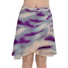 Orange  Waves Abstract Series No1 Chiffon Wrap Front Skirt by DimitriosArt