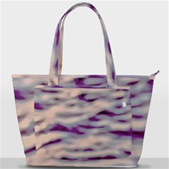 Orange  Waves Abstract Series No1 Back Pocket Shoulder Bag  by DimitriosArt