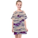 Orange  Waves Abstract Series No1 Kids  One Piece Chiffon Dress View1