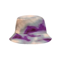 Orange  Waves Abstract Series No1 Bucket Hat (kids) by DimitriosArt