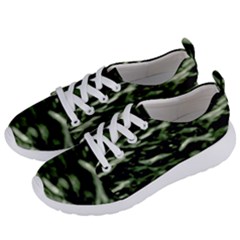 Green  Waves Abstract Series No5 Women s Lightweight Sports Shoes by DimitriosArt