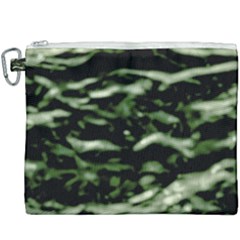 Green  Waves Abstract Series No5 Canvas Cosmetic Bag (xxxl) by DimitriosArt