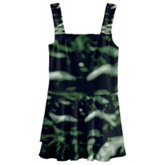 Green  Waves Abstract Series No5 Kids  Layered Skirt Swimsuit by DimitriosArt