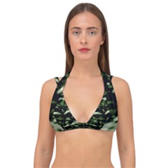 Green  Waves Abstract Series No5 Double Strap Halter Bikini Top by DimitriosArt