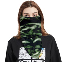 Green  Waves Abstract Series No5 Face Covering Bandana (triangle) by DimitriosArt