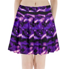 Purple  Waves Abstract Series No1 Pleated Mini Skirt by DimitriosArt