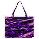 Purple  Waves Abstract Series No1 Zipper Medium Tote Bag View1