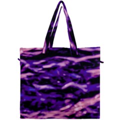 Purple  Waves Abstract Series No1 Canvas Travel Bag by DimitriosArt