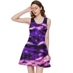 Purple  Waves Abstract Series No1 Inside Out Racerback Dress by DimitriosArt