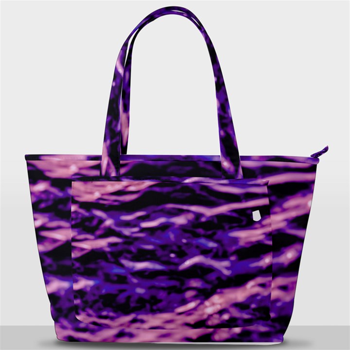 Purple  Waves Abstract Series No1 Back Pocket Shoulder Bag 