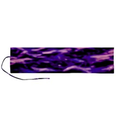 Purple  Waves Abstract Series No1 Roll Up Canvas Pencil Holder (l) by DimitriosArt