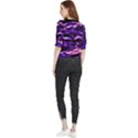 Purple  Waves Abstract Series No1 Quarter Sleeve Blouse View2