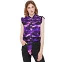 Purple  Waves Abstract Series No1 Frill Detail Shirt View1