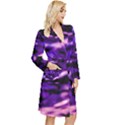 Purple  Waves Abstract Series No1 Long Sleeve Velour Robe View3