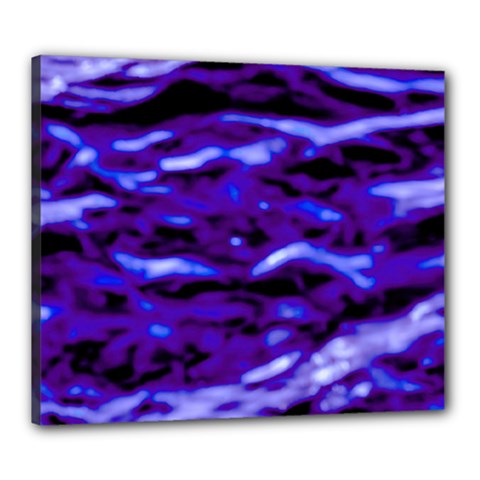 Purple  Waves Abstract Series No2 Canvas 24  X 20  (stretched) by DimitriosArt