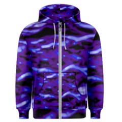 Purple  Waves Abstract Series No2 Men s Zipper Hoodie by DimitriosArt