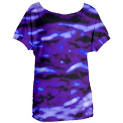 Purple  Waves Abstract Series No2 Women s Oversized Tee by DimitriosArt