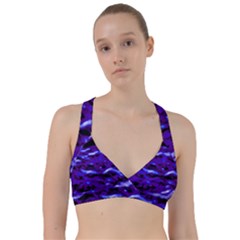 Purple  Waves Abstract Series No2 Sweetheart Sports Bra by DimitriosArt