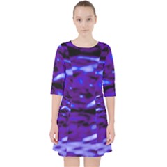 Purple  Waves Abstract Series No2 Pocket Dress by DimitriosArt