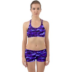 Purple  Waves Abstract Series No2 Back Web Gym Set by DimitriosArt