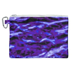 Purple  Waves Abstract Series No2 Canvas Cosmetic Bag (xl) by DimitriosArt