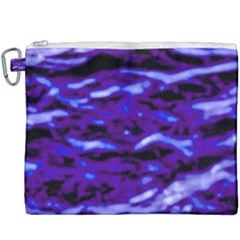 Purple  Waves Abstract Series No2 Canvas Cosmetic Bag (xxxl) by DimitriosArt