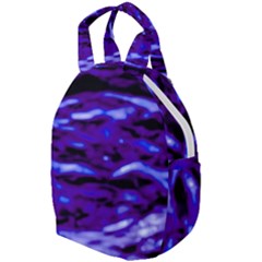 Purple  Waves Abstract Series No2 Travel Backpacks by DimitriosArt