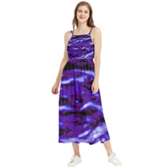 Purple  Waves Abstract Series No2 Boho Sleeveless Summer Dress by DimitriosArt