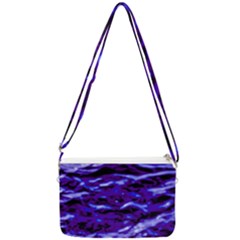 Purple  Waves Abstract Series No2 Double Gusset Crossbody Bag by DimitriosArt