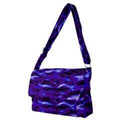 Purple  Waves Abstract Series No2 Full Print Messenger Bag (m) by DimitriosArt