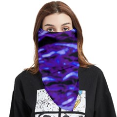 Purple  Waves Abstract Series No2 Face Covering Bandana (triangle) by DimitriosArt