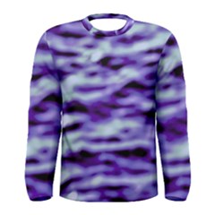 Purple  Waves Abstract Series No3 Men s Long Sleeve Tee by DimitriosArt