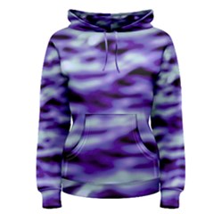 Purple  Waves Abstract Series No3 Women s Pullover Hoodie by DimitriosArt