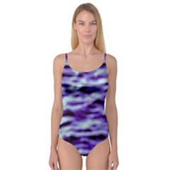 Purple  Waves Abstract Series No3 Camisole Leotard  by DimitriosArt