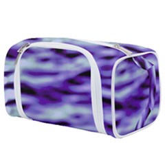 Purple  Waves Abstract Series No3 Toiletries Pouch by DimitriosArt