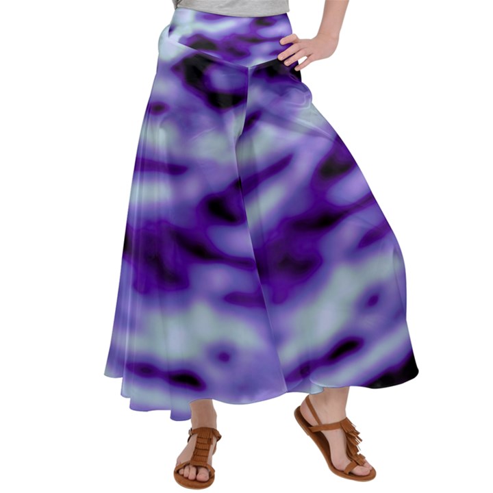 Purple  Waves Abstract Series No3 Satin Palazzo Pants