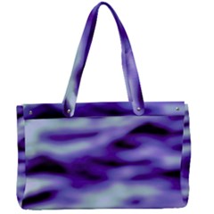 Purple  Waves Abstract Series No3 Canvas Work Bag by DimitriosArt