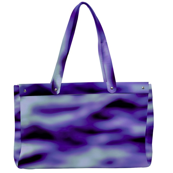 Purple  Waves Abstract Series No3 Canvas Work Bag