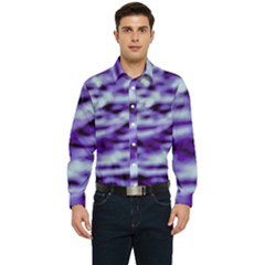 Purple  Waves Abstract Series No3 Men s Long Sleeve  Shirt