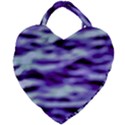 Purple  Waves Abstract Series No3 Giant Heart Shaped Tote View1