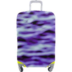 Purple  Waves Abstract Series No3 Luggage Cover (large) by DimitriosArt