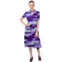 Purple  Waves Abstract Series No3 Keyhole Neckline Chiffon Dress View1