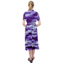 Purple  Waves Abstract Series No3 Keyhole Neckline Chiffon Dress View2