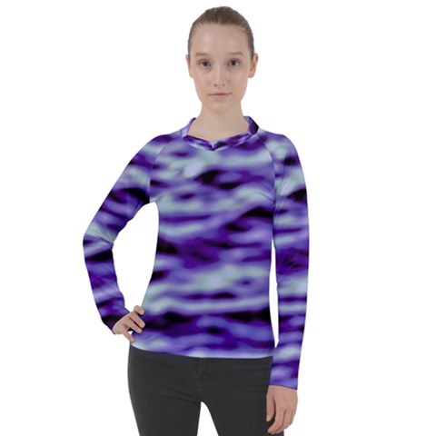 Purple  Waves Abstract Series No3 Women s Pique Long Sleeve Tee by DimitriosArt