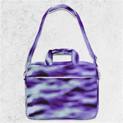 Purple  Waves Abstract Series No3 Macbook Pro Shoulder Laptop Bag  by DimitriosArt