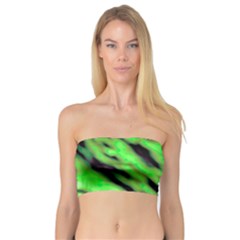 Green  Waves Abstract Series No7 Bandeau Top by DimitriosArt