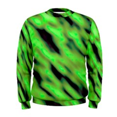 Green  Waves Abstract Series No7 Men s Sweatshirt by DimitriosArt