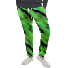 Green  Waves Abstract Series No7 Men s Jogger Sweatpants by DimitriosArt