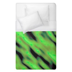 Green  Waves Abstract Series No7 Duvet Cover (single Size) by DimitriosArt